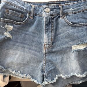 Aeropostale Light Blue Distressed Denim Women's Shorts